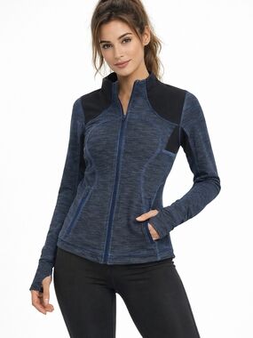 Lululemon Define Jacket Size 8 Blue Black Full Zip Athletic Yoga